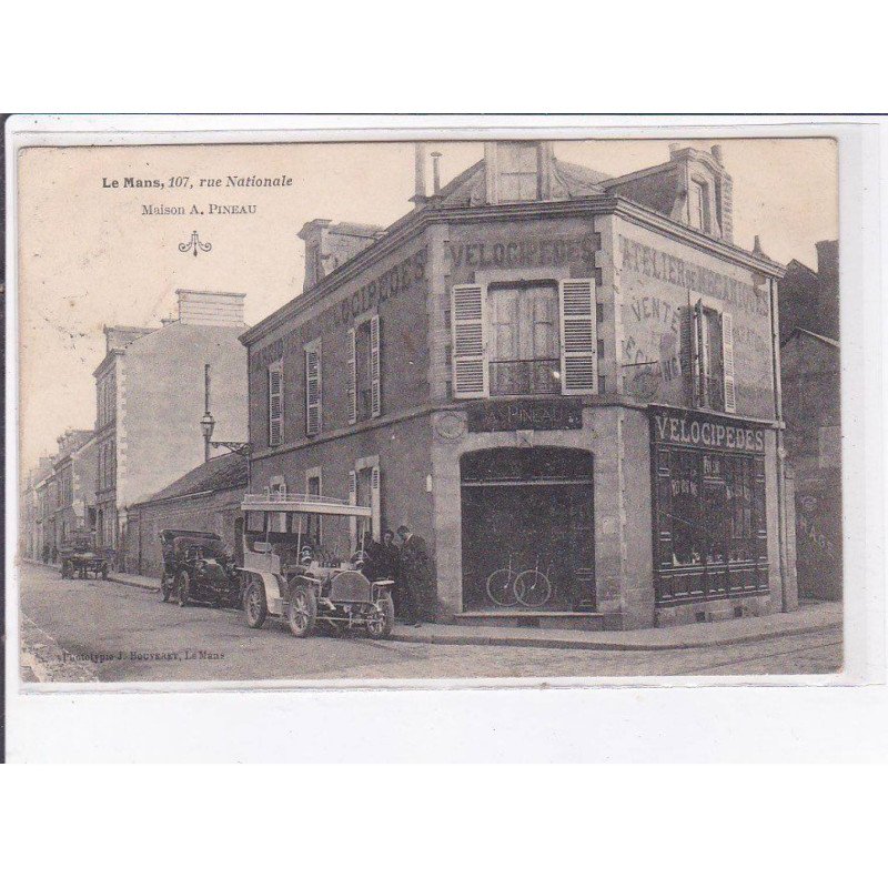 LE MANS: maison A. Pineau, vélo, voiture - état