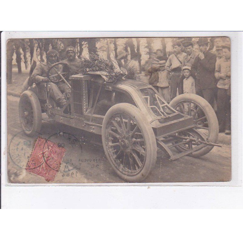 LE MANS: course automobile 1906, sisz, renault - très bon état