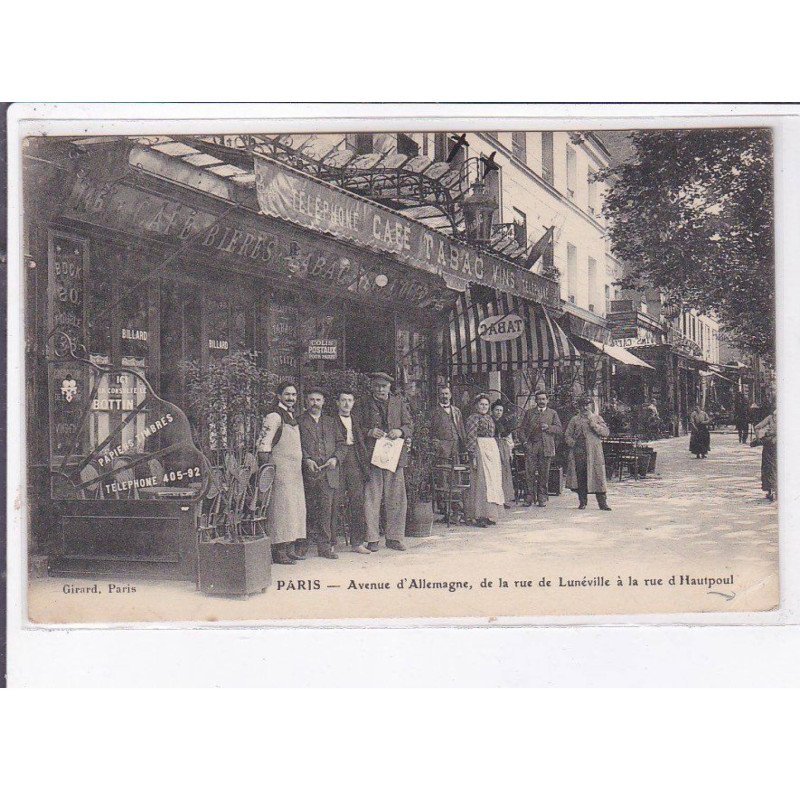 PARIS: avenue d'allemagne, de la rue de lunéville à la rue d'hautpoul - état