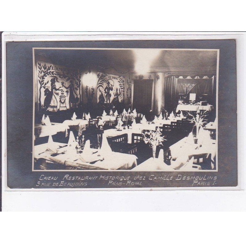 PARIS: caveau restaurant historique chez camille desmoulins - très bon état