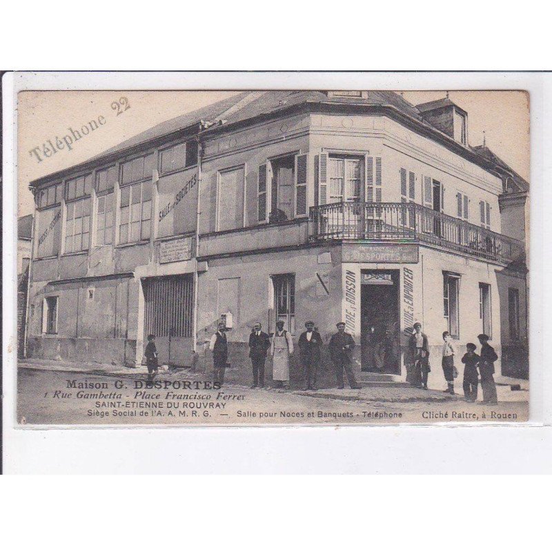SAINT-ETIENNE-DU-ROUVRAY: maison G. Desportes, 1 rue gambetta, place francisco ferres - très bon état