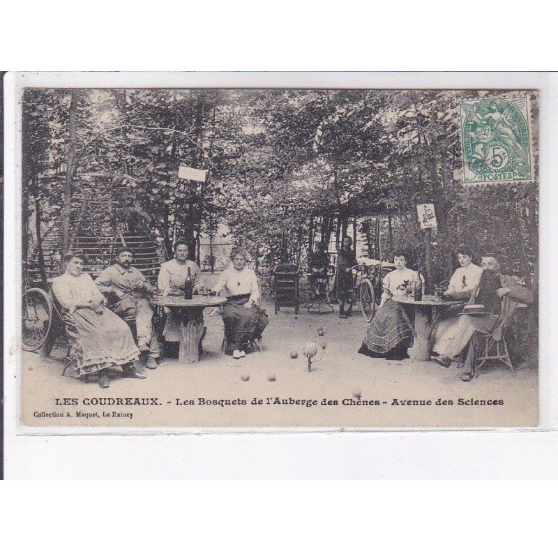 LES COUDREAUX: bosquets l'auberge chênes, avenue des sciences, jeux de boule, bilboquet - très bon état