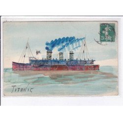 BATEAUX : le Titanic fait avec des timbres poste - état