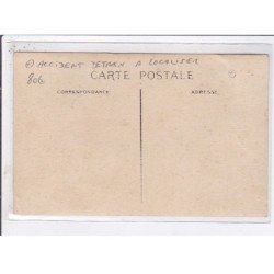 CHEMIN DE FER : carte photo d'un accident à localiser - très bon état