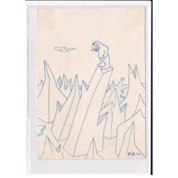 POLAIRE : lot de 11 cartes postales et 1 devant de lettre dont 6 avec l'autographe de Paul Emile Victor - bon état