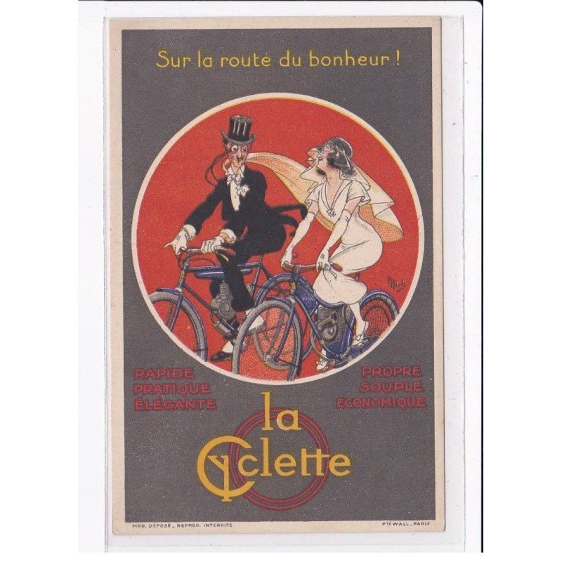 ILLUSTRATEUR : MICH - publicité pour les vélo "la Cyclette"- très bon état