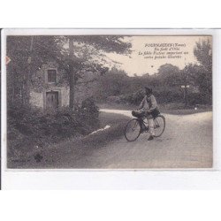 FOURNAUDIN: en forêt d'othe, le fidèle facteur emportant nos cartes postales illustrées - très bon état