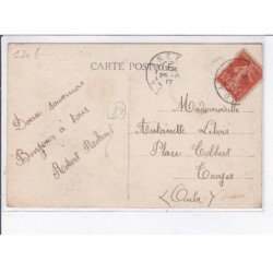 FOURNAUDIN: en forêt d'othe, le fidèle facteur emportant nos cartes postales illustrées - très bon état