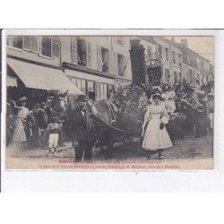 MONTLHERY: la fête de la tomate 1908, le char de la tour - très bon état