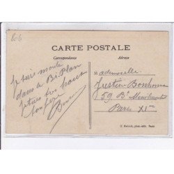 PORT-AVIATION: grande quinzaine de paris, Paulhan sur biplan voisin - CPA philatélie - très bon état