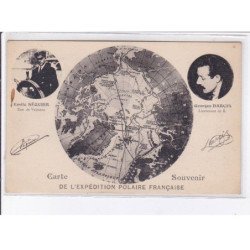 POLAIRE: Emile Séquier, Georges Darcis, carte souvenir de l'expédition polaire française - très bon état