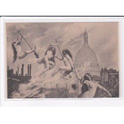 NUS : série complete de 10 cartes postales - les sorcières à Montmartre (Sacre Coeur)-surrealisme - photomontage