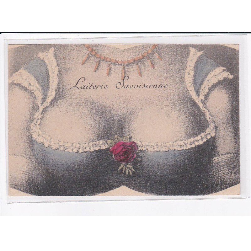 SURREALISME : laiterie savoisienne (grivoiserie - humour)(publicité ?) - très bon état