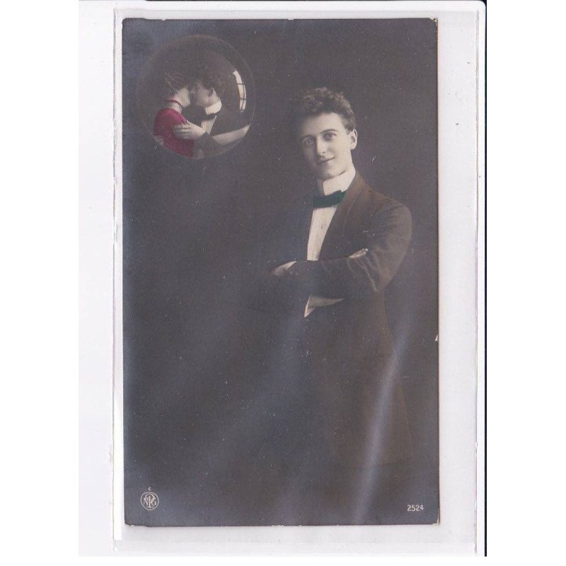 SURREALISME PHOTOMONTAGE : le rève (couple dans une bulle) NPG - très bon état