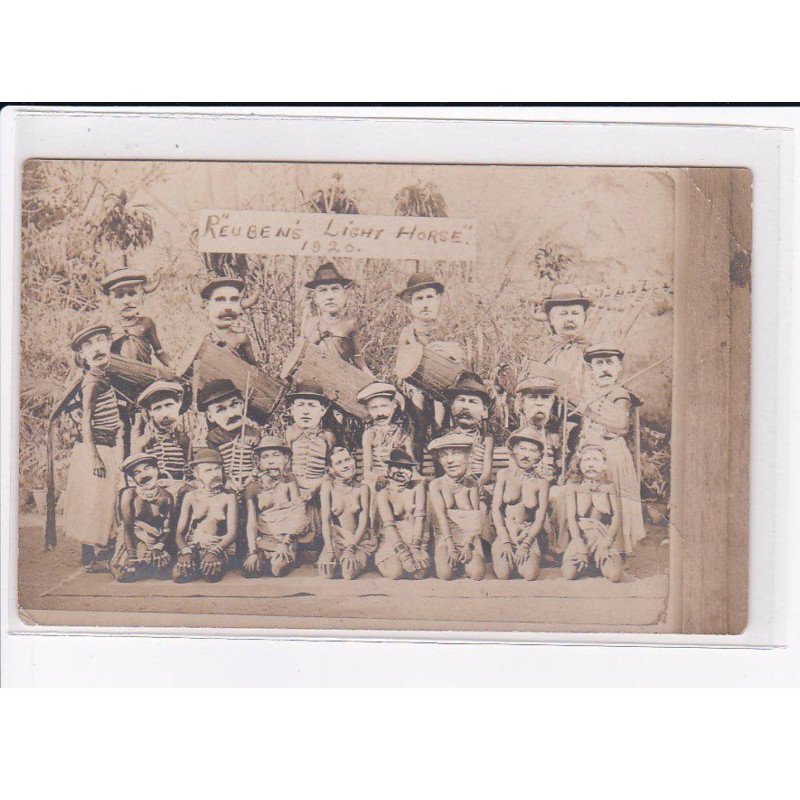SURREALISME PHOTOMONTAGE : Reuben light horse 1920 (femmes nus avec têtes d'hommes) - état