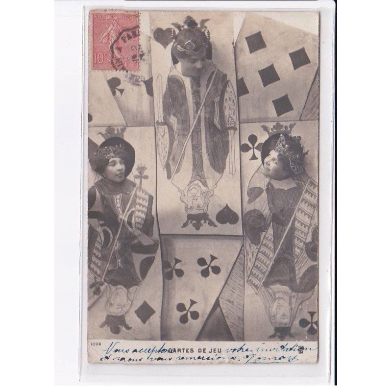 SURREALISME PHOTOMONTAGE : jeu de cartes vivant- état