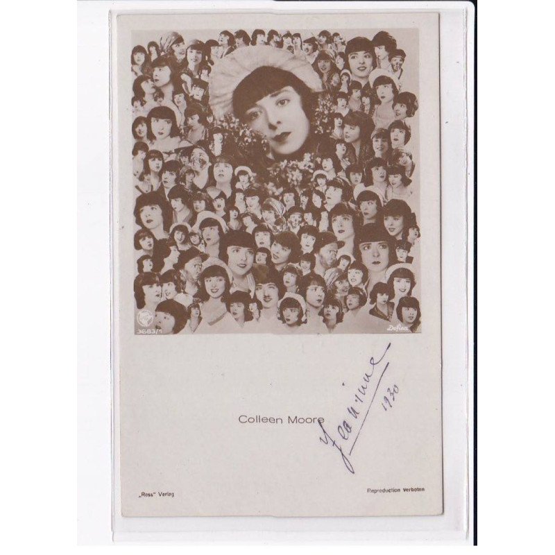 SURREALISME PHOTOMONTAGE: visages multiples (actrice Colleen Moore)- très bon état