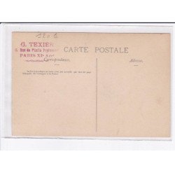 SURREALISME PHOTOMONTAGE :  politique - imprimeur Texier (caricature - jongleur - Russie) - très bon état