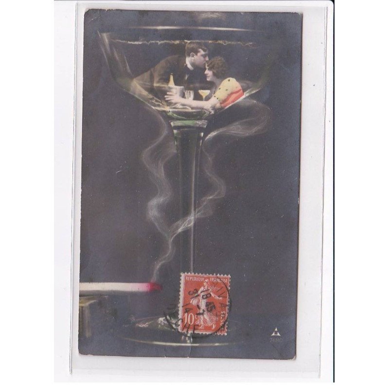 SURREALISME / FANTAISIE : couple (fumée - cigarette - alcool) - très bon état