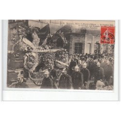 Obsèques de M. Mouchel, Maire et député d'ELBEUF (1911) - Le cortège rue Poussin,le char funèbre - très bon état