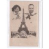 SURREALISME PHOTOMONTAGE :  décors de Tour Eiffel - très bon état