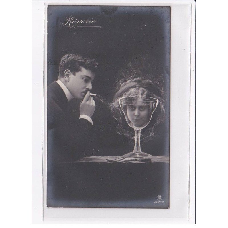 SURREALISME / FANTAISIE : couple (fumée - cigarette) - très bon état