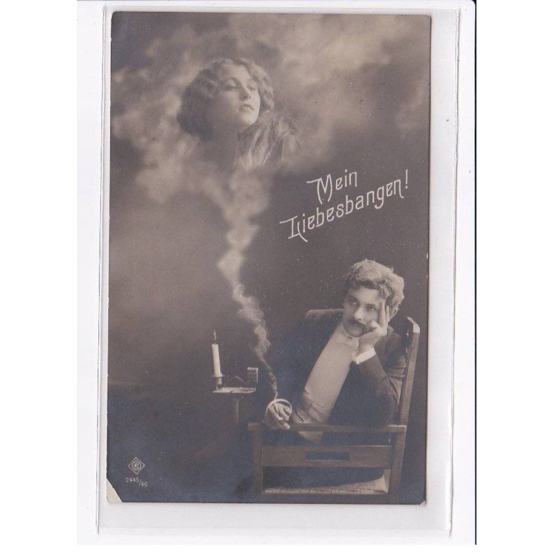 SURREALISME / FANTAISIE : couple (fumée - cigarette) - très bon état