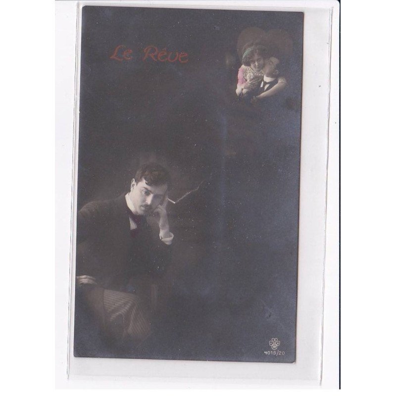SURREALISME / FANTAISIE : couple (fumée - cigarette) - très bon état