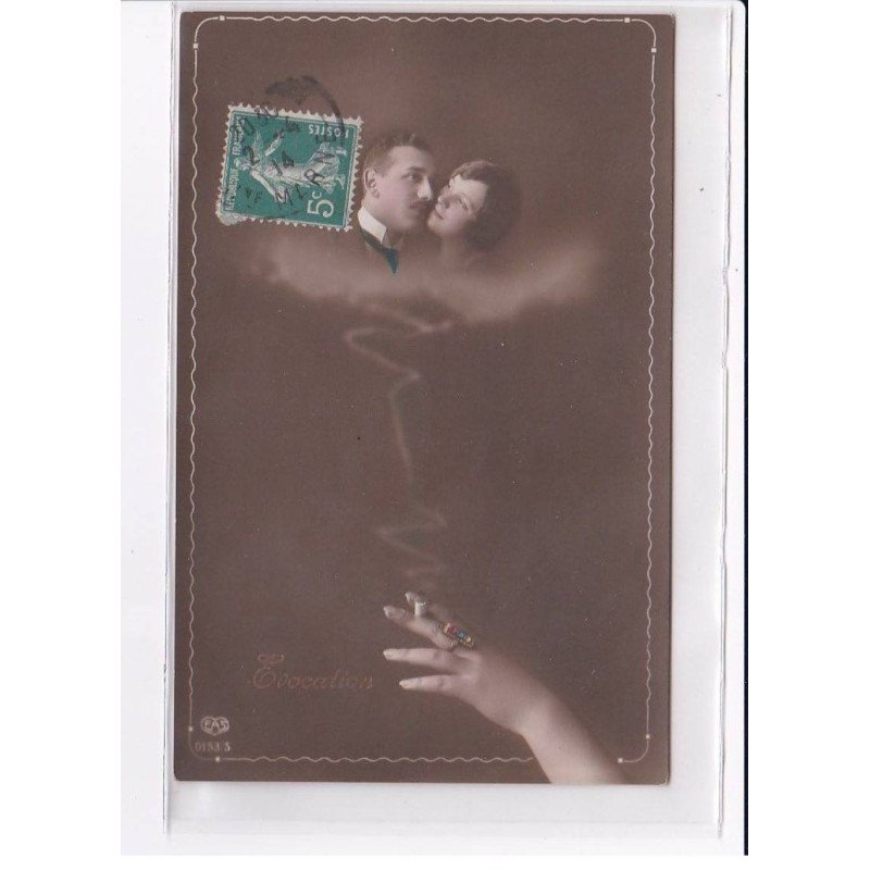 SURREALISME / FANTAISIE : couple (fumée - cigarette) - très bon état