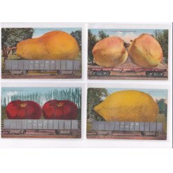 SURREALISME / photomontage : lot de 17 cartes postales de fruits géants ! (giants fruits Mitchell) - très bon état