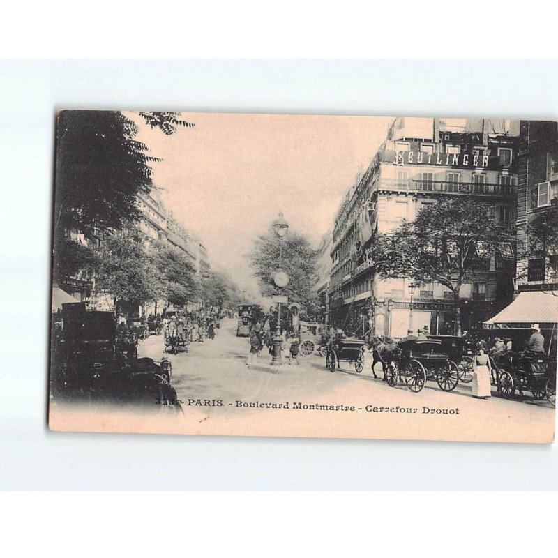 PARIS : Boulevard Montmartre, Carrefour Drouot - très bon état