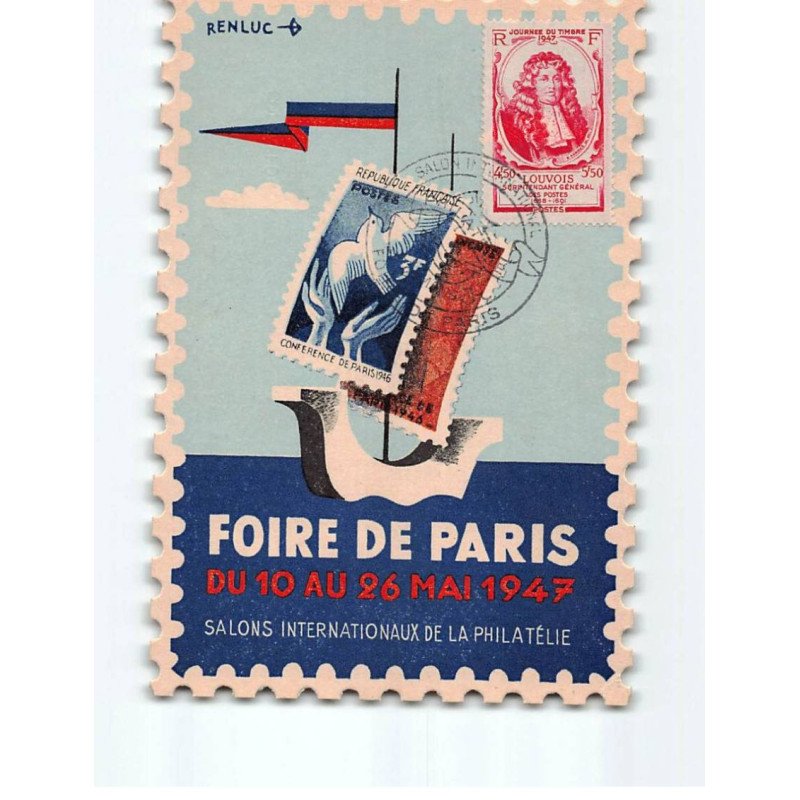 PARIS : Foire de Paris de Mai 1947, salon internationaux de la Philatélie - très bon état