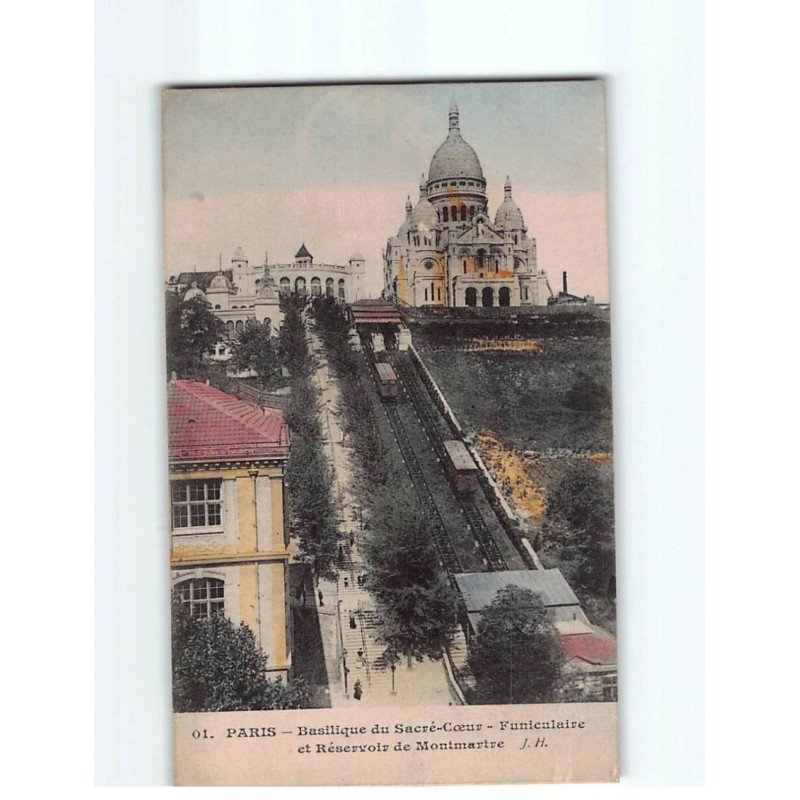 PARIS : Basilique du Sacré-Coeur, Funiculaire et Réservoir de Montmartre - très bon état