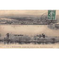 Environs de ROUEN - 27 Janvier 1910 - La Crue de la Seine - Vue des Prairies de SOTTEVILLE - état