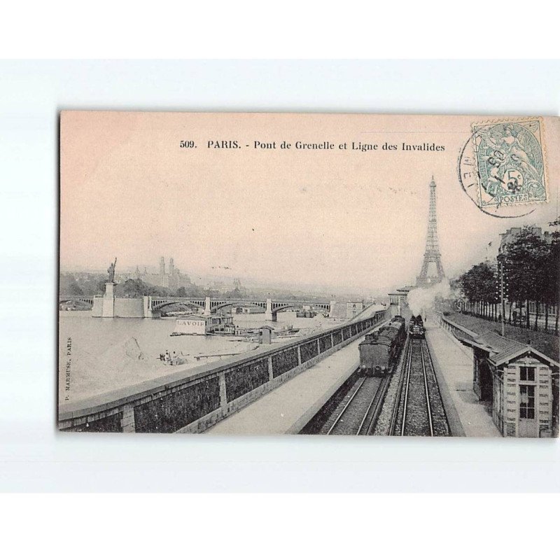 PARIS : Pont de Grenelle et Ligne des Invalides - très bon état PARIS : Pont de Grenelle et Ligne des Invalides - très bon état