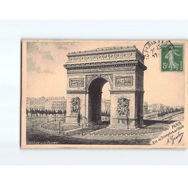 PARIS :  Arc de Triomphe et de l'Etoile - état