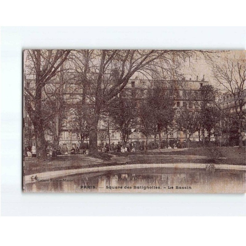 PARIS : Square des Batignolles, le Bassin - état PARIS : Square des Batignolles, le Bassin - état