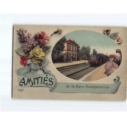 PARIS : Carte Souvenir, la Gare Montparnasse - état