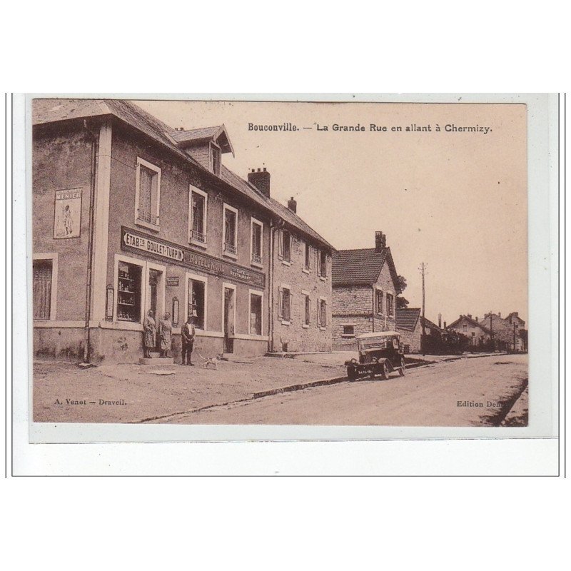 BOUCONVILLE - La Grande Rue en allant à Chermizy - Cachet perlé - très bon état