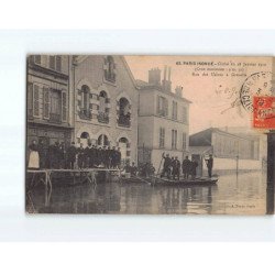 PARIS : Inondations 1910, Rue des Usines à Grenelle - état