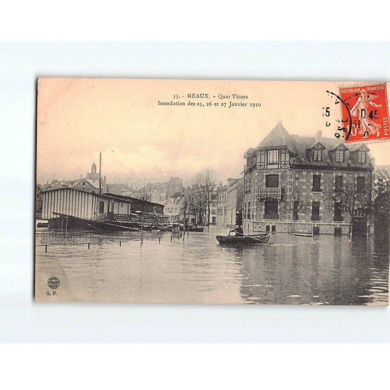 MEAUX : Quai Thiers, Inondation de 1910 - état