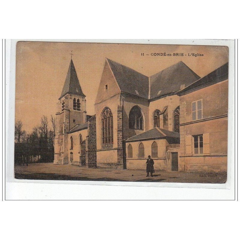 CONDE EN BRIE - L'Eglise - toilée- très bon état