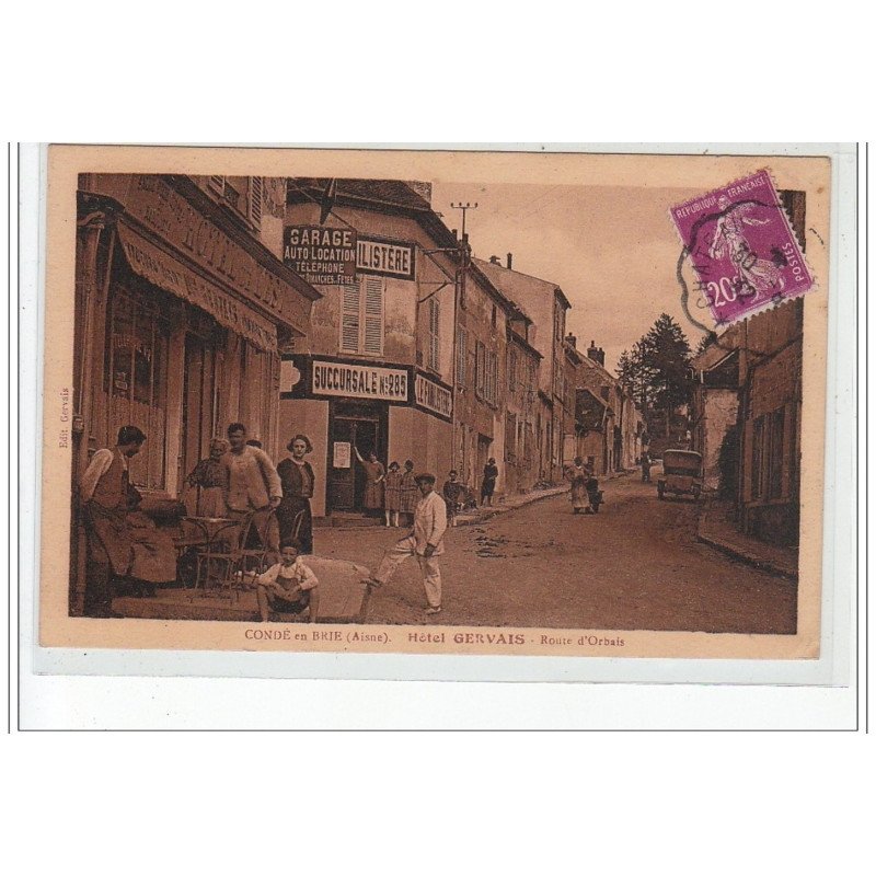 CONDE EN BRIE - Hôtel Gervais - Route d'Orbais - très bon état