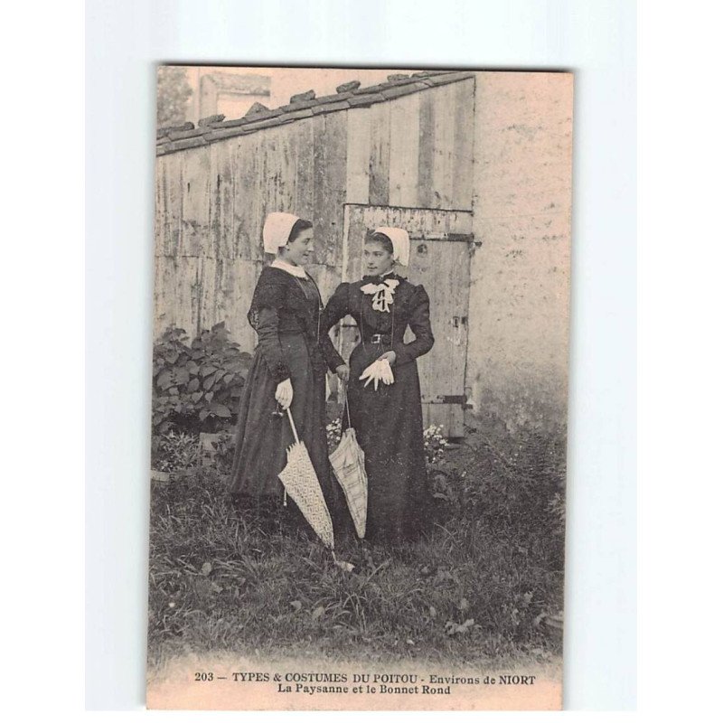 Types et Costumes du Poitou, Environs de Niort, La paysanne et le Bonnet Rond - très bon état Types et Costumes du Poitou, Environs de Niort, La paysanne et le Bonnet Rond - très bon état
