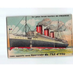 L'ILE d'YEU : Carte souvenir, Système dépliant - état