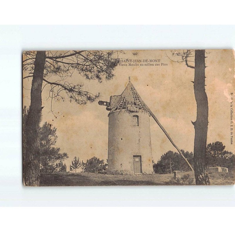 SAINT JEAN DE MONTS : Le vieux moulin au milieu des pins - état