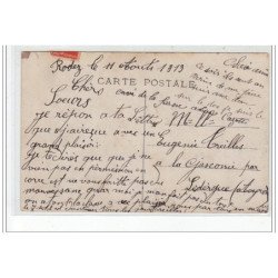 Dépiquage près de RODEZ : un moment de repos (battage) - très bon état