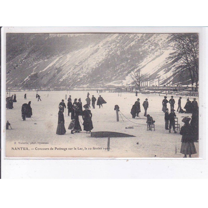 NANTUA: concours de patinage sur le lac, le 10 février 1907 - très bon état