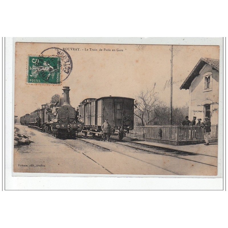 ROUVRAY : la gare - bon état (traces)