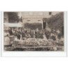 environs de SUIPPES ? : carte photo d'un étalage de primeur vers 1910 - très bon état
